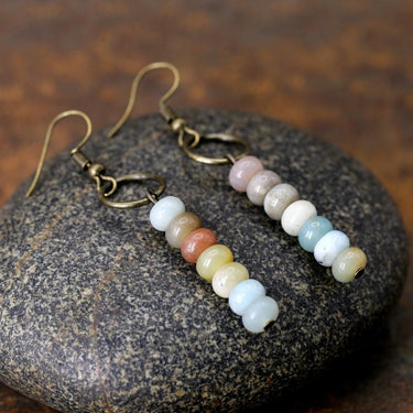 Jasper stone Ethnic circle Earrings-Your Soul Place